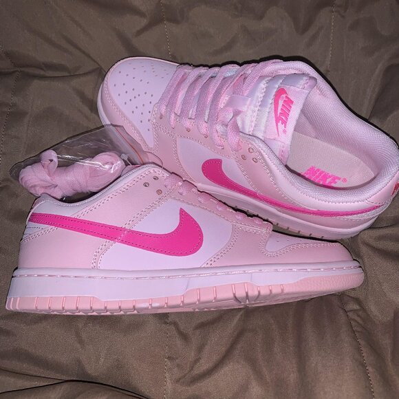 Nike Shoes - 💕💕Nike Dunk Low White Pink Sneaker Women Sizes